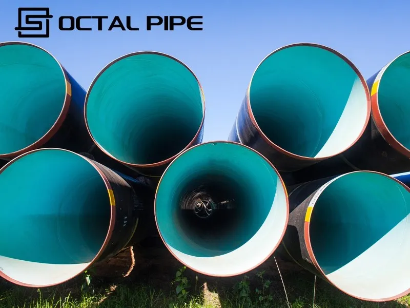 internally coated anti-corrosion steel pipes stacking for oil and gas pipeline applications internally coated anti-corrosion steel pipes stacking for oil and gas pipeline applications